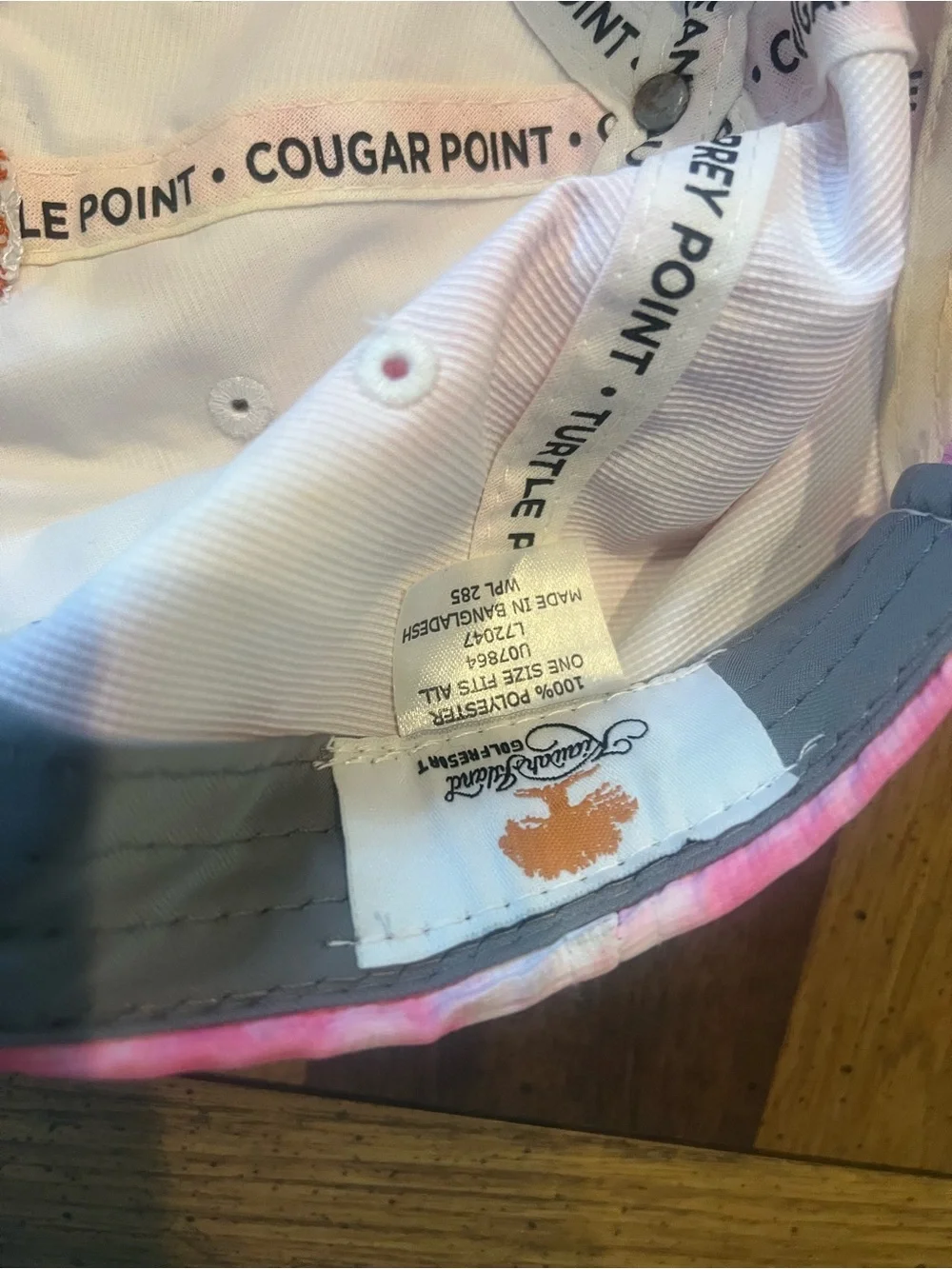Kiawah Resort Kids Pink Tie-Dye Baseball Cap with Tree Embroidery